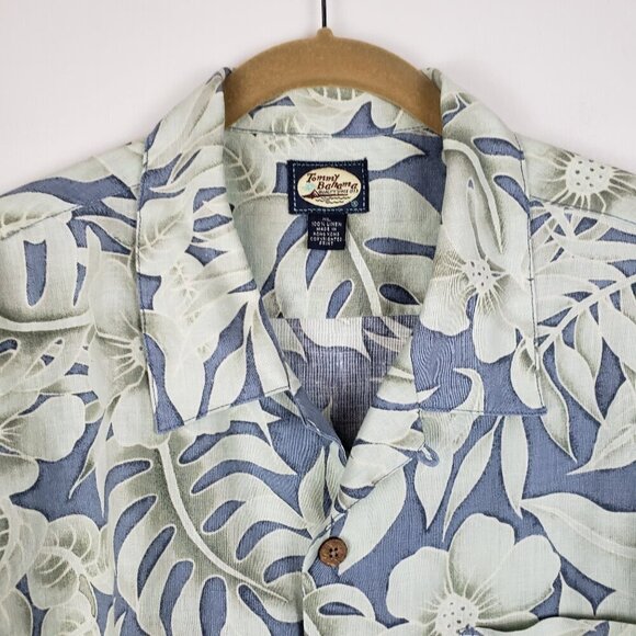Tommy Bahama Linen Hawaiian Shirt Tropical Floral Short Sleeve Mens Size XL - Picture 3 of 7